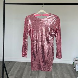 Revolve Superdown pink sequin mini dress